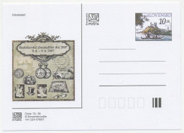 Postal Stationery Slovakia 2007 Collectors Day - Watch - Stamp - Pencil - Coin - Glasses - Horlogerie