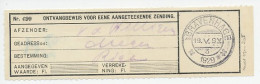 Den Haag 1929 - Ontvangbewijs Aangetekende Zending - Unclassified