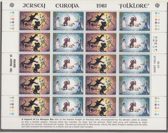 JERSEY  253-256, 2 Kleinbogen, Postfrisch **, Europa CEPT:  Folklore 1981 - 1981