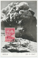 Maximum Card Island 1957 Volcano Hekla - Autres & Non Classés