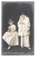 CPA COLOMBINE & PIERROT - Circulée En 1903 - Théâtre