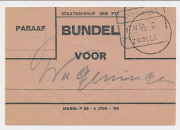 Treinblokstempel : Groningen - Zwolle C 1951 - Non Classés