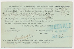 Briefkaart G. DW55-d - Duinwaterleiding S-Gravenhage 1902 - Entiers Postaux