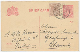 Briefkaart G. 103 I / Bijfrankering Arnhem - Duitsland 1921 - Entiers Postaux