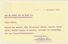 Briefkaart G. 343 Particulier Bedrukt Haarlem 1971 - Ganzsachen