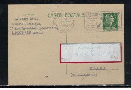 YT 1010 SSCP  PARIS XI 12/7/1956 FAD LA MARINE NATIONALE - Cartes-lettres