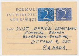 Verhuiskaart G. 22 Ulft - Canada 1953 - Buitenland - Entiers Postaux