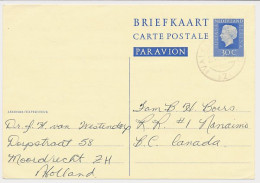 Briefkaart G. 348 Moordrecht - Canada 1972 - Ganzsachen