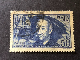 FRANCE Timbre 398 ADER 50f Bleu, Cote 80€ - Oblitérés