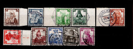 Deutsches Reich 588 - 597 Nothilfe Trachten  Gestempelt Used (2) - Used Stamps