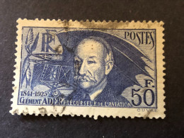 FRANCE Timbre 398 ADER 50f Bleu, Cote 80€ - Used Stamps
