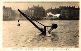 INONDATIONS DE PARIS LES QUAI SUBMERGES - Alluvioni Del 1910