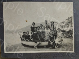 Italy Photo Beach Italia Foto Spiaggia ALASSIO (Savona) 1925. 107x80 Mm. - Europe