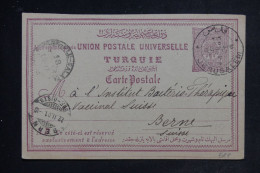 TURQUIE- Entier Postal De Jérusalem Pour La Suisse En 1901  - L 152795 - Covers & Documents