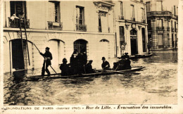 INONDATIONS DE PARIS RUE DE LILLE EVACUATION DES IMMEUBLES - Überschwemmung 1910