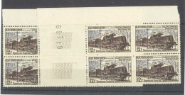 Yvert 1024 - Electrification De La Ligne Valenciennes-Thionville - 2 Blocs De 4 Timbres Neufs STC - Bord De Feuille - Unused Stamps