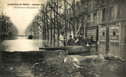 INONDATIONS DE PARIS BOULEVARD HAUSSMANN - Paris Flood, 1910