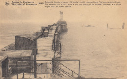 Ruines De Zeebrugge 1914-18 Extrémité Du Môle Et Navire Brussels Coulé, Commandé Par L'héroïque Capitaine Fryatt - Zeebrugge