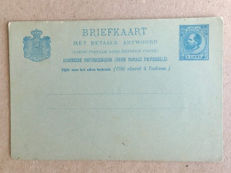 Netherlands Holland Postal Stationery Entier Postal Ganzsachen William II Of The Netherlands 1887 - Covers & Documents