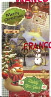 Patchwork D'images:" Merry Christmas And A Happy New Year " Bonhommes De Neige, Sapin, Maison Enneigée - Nouvel An