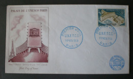 FRANCE 1958 The Opening Of The UNESCO Headquarters In Paris 2 COVER FDC + SCANNERS M&G - Covers & Documents