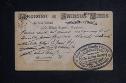 ROYAUME UNI - Entier Postal Avec Repiquage Commercial De Sheffield Pour Londres En 1883  - L 152801 - Postwaardestukken