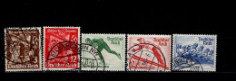 Deutsches Reich 598 - 602 Feldherrnhalle / Olympische Winterspiele Gestempelt Used (2) - Used Stamps