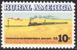 !a! USA Sc# 1506 MNH SINGLE (a2) - Rural America: Wheat Fields And Train - Nuevos