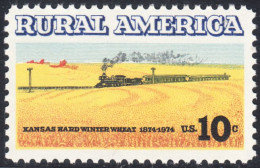 !a! USA Sc# 1506 MNH SINGLE (a3) - Rural America: Wheat Fields And Train - Ongebruikt