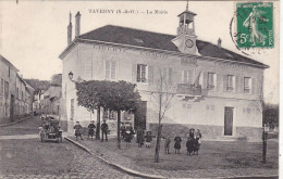 95. TAVERNY. CPA . LA MAIRIE. ANIMATION. VOITURE. ANNÉE 1911 + TEXTE. - Taverny