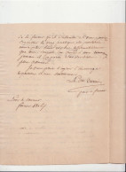 1816-Lettre Ecrite Par Le Comte Théodore Vernier-Pair De France-Homme Politique Pendant La Revolution, L'Empire Et La .. - Manuskripte