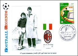 ALGHERIA 2014 FDC Football Legends Paolo MALDINI Italy Italia Italie Ac Milan Milano Player Fußball Fútbol Soccer Calcio - Autres & Non Classés