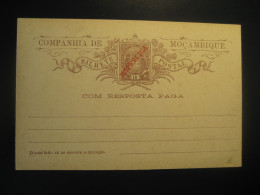 10 + 10 Reis Com Resposta Paga Republica Overprinted Postal Stationery Card Companhia De Moçambique MOZAMBIQUE COMPANY - Mosambik