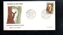 COTE D'IVOIRE FDC 1968 PROTECTION NATURE ET FAUNE - Côte D'Ivoire (1960-...)