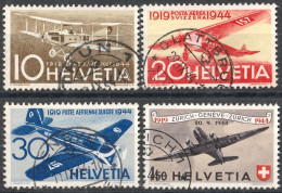 Schweiz Suisse 1944: POSTE AÉRIENNE / PRO AERO Zu 37-40 Mi 435-438 Yv PA36-39 Mit ⊙ ZÜRICH 20.IX.44 (Zu CHF 28.00) - Used Stamps