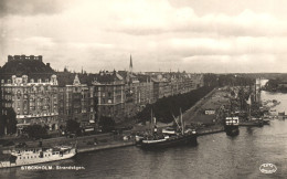 STOCKHOLM, ARCHITECTURE, SHIPS, PORT, BOATS, TOWER, SWEDEN, POSTCARD - Sweden