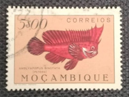 MOZPO0371UP5 - Fishes - 5$00 Pink Used Stamp - Mozambique - 1951 - Mozambique