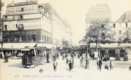 CPA - PARIS - N° 1650 - La Rue De Belleville - (XIXe Arrt.) - 1918 - TBE - Distrito: 19