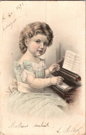 Carte -  Enfants Au Piano    AQ792  A M B - Scènes & Paysages