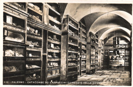 PALERMO, SICILIA, CAPUCHIN CATACOMBS, WOMEN'S CORRIDOR, ARCHITECTURE, ITALY, POSTCARD - Palermo