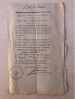 Acte Nomination Maire Et Adjoint Ville De Valros Herault 34 En 1808 Napoleon 1 Er - Historical Documents