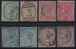 Bermuda (B02) 1865-1883.Queen Victoria Definitives. 8 Values. Used. Hinged. - Bermuda