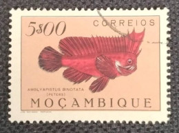 MOZPO0371UPB - Fishes - 5$00 Pink Used Stamp - Mozambique - 1951 - Mosambik