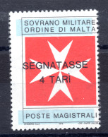 SMOM Segnatasse "Croce Di Malta Stampa Spostata - Malta (Orde Van)