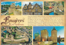 35 FOUGÈRES - Cite Médiévale - Parchemin - 5 Vues  - Cpm - Vierge - - Fougeres