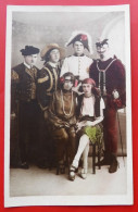 Carte Photo Anime Groupe, Jeunes Filles Deguisement Theatre - Photographie