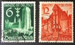 1939 Wiedereingliederung Von Danzig In Das Deutsche Reich Satz Mi. 714 - 715 - Usados