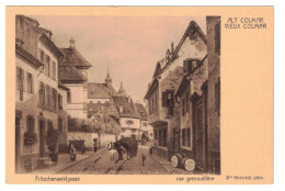 68 - BELLE CPA ANIMÉE : ALT COLMAR - VIEUX COLMAR - FRÖSCHENWELDGASSE - RUE GRENOUILLÈRE - ALSACE - HAUT-RHIN - Colmar