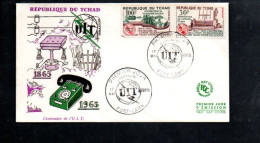 TCHAD FDC 1965 CENTENAIRE U I T - Tschad (1960-...)