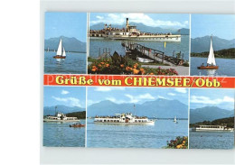 72399186 Chiemsee Segelboote Dampfer  Chiemsee - Autres & Non Classés